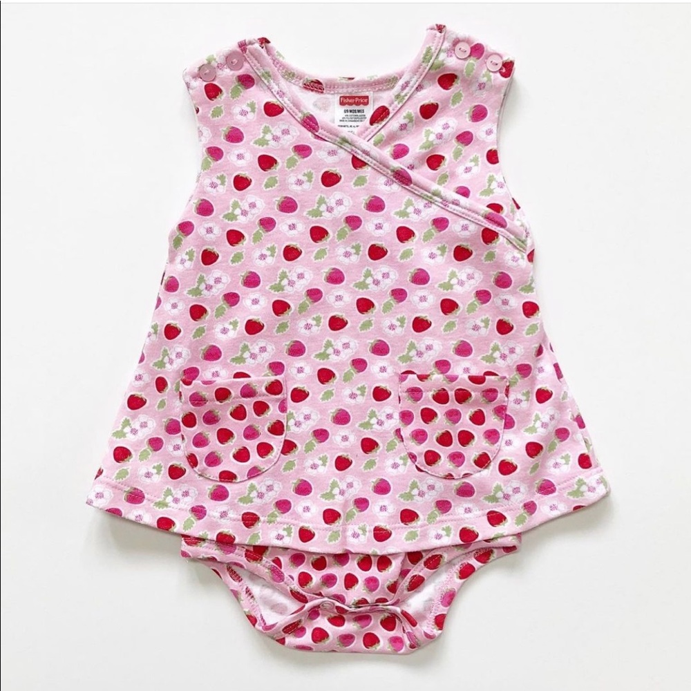 Fisher Price 6-9 Mos Strawberry Onesie 🍓 EUC